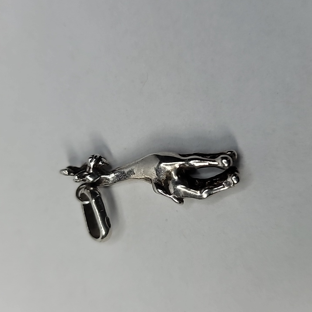 Giraffe Italian Made Sterling Silver Charm Pendant